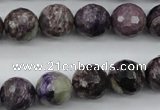 CCG54 15.5 inches 12mm faceted round natural charoite beads