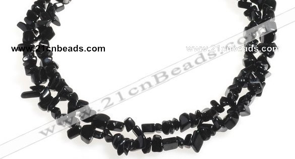 CCH02 35 inches black agate chips gemstone beads wholesale