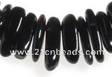 CCH03 16 inches black agate chips gemstone beads wholesale