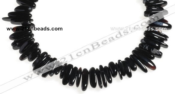 CCH03 16 inches black agate chips gemstone beads wholesale