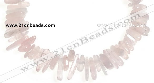 CCH10 16 inches rose quartz chips gemstone beads wholesale