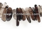 CCH15 16 inches smoky quartz chips gemstone beads wholesale