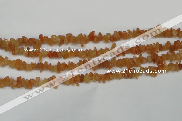 CCH201 34 inches 3*5mm red aventurine chips gemstone beads wholesale