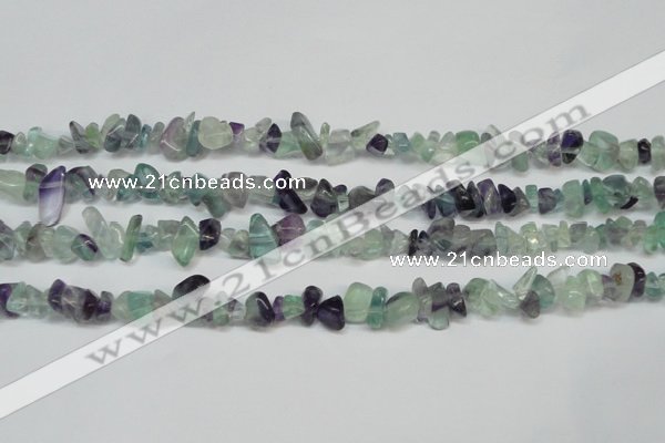 CCH216 34 inches 5*8mm fluorite chips gemstone beads wholesale