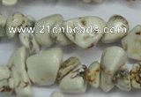 CCH232 34 inches 5*8mm white howlite turquoise chips beads wholesale