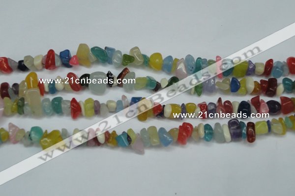 CCH236 34 inches 5*8mm mixed candy jade chips beads wholesale