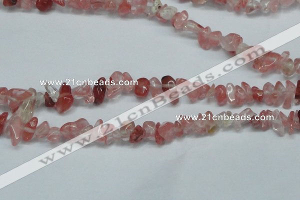 CCH237 34 inches 5*8mm cherry quartz chips beads wholesale