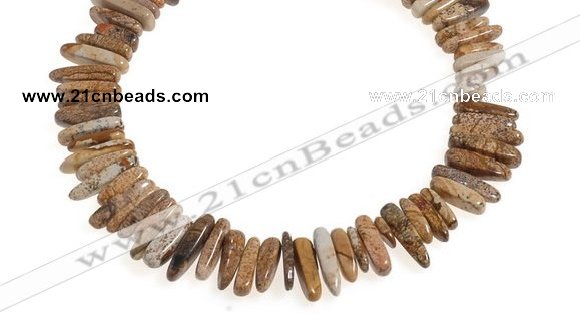 CCH26 16 inches picture jasper chips gemstone beads wholesale