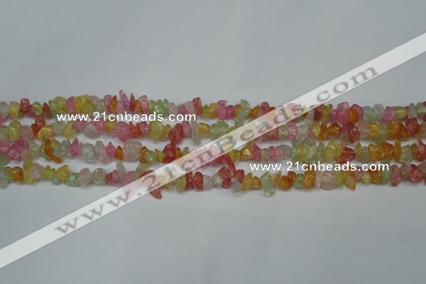 CCH261 34 inches 4*6mm synthetic crack crystal chips beads wholesale