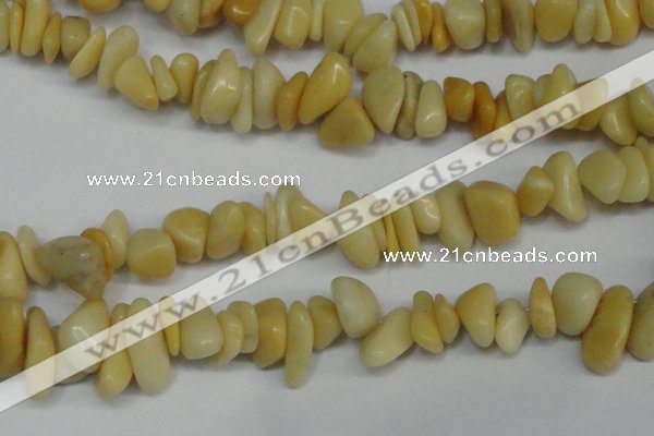 CCH274 34 inches 8*12mm yellow jade chips gemstone beads wholesale