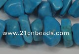 CCH282 34 inches 8*12mm dyed turquoise chips beads wholesale