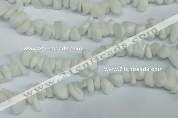 CCH284 34 inches 8*12mm white stone chips beads wholesale
