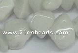 CCH285 34 inches 8*12mm milky jade chips gemstone beads wholesale