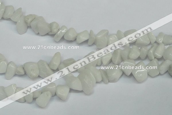 CCH285 34 inches 8*12mm milky jade chips gemstone beads wholesale