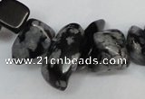 CCH299 34 inches 8*12mm snowflake obsidian chips gemstone beads wholesale