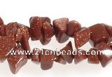 CCH31 34 inches gold sand stone chips gemstone beads wholesale