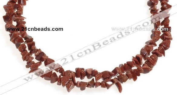 CCH31 34 inches gold sand stone chips gemstone beads wholesale