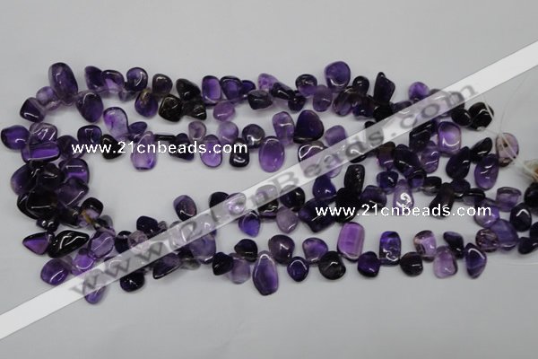 CCH315 15.5 inches 10*15mm amethyst chips gemstone beads wholesale