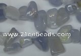 CCH322 15.5 inches 10*15mm blue chalcedony chips beads wholesale