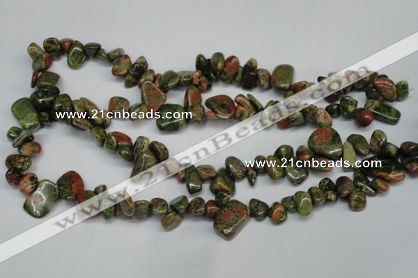 CCH323 15.5 inches 10*15mm unakite chips gemstone beads wholesale