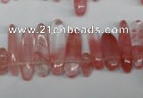 CCH341 15.5 inches 5*20mm cherry quartz chips beads wholesale