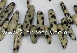 CCH344 15.5 inches 5*20mm dalmatian jasper chips beads wholesale