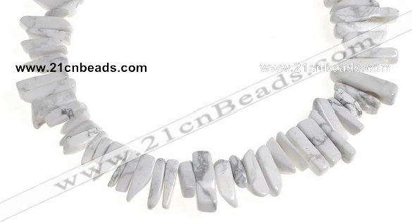 CCH40 16 inches white howlite chips gemstone beads wholesale