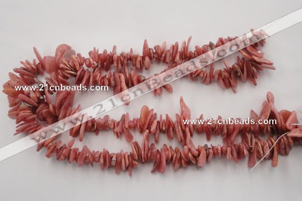 CCH400 15.5 inches 6*12mm - 8*18mm argentina rhodochrosite chips beads