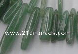 CCH405 15.5 inches 6*22mm - 7*35mm green aventurine chips beads