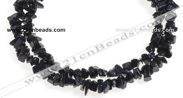 CCH41 35 inches blue sand stone chips gemstone beads wholesale