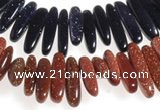 CCH42 16 inches goldstone chips gemstone beads wholesale