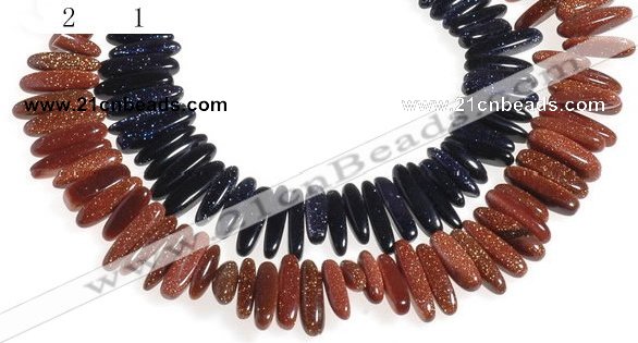 CCH42 16 inches goldstone chips gemstone beads wholesale