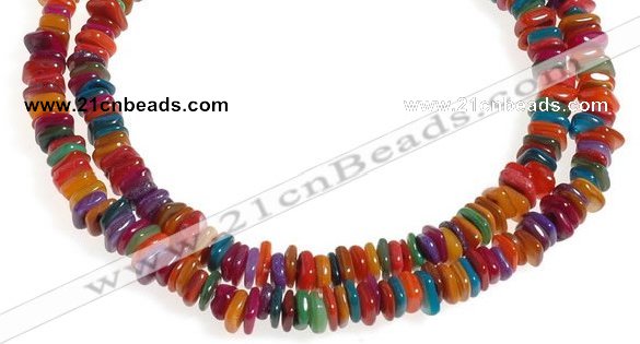 CCH44 32 inches multi color shell chips beads wholesale