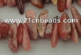 CCH604 15.5 inches 3*12mm - 4*16mm rhodochrosite chips gemstone beads