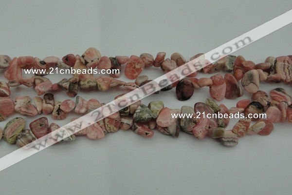 CCH619 15.5 inches 6*8mm - 10*14mm rhodochrosite chips gemstone beads