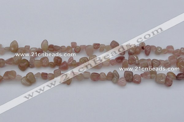 CCH621 15.5 inches 6*8mm - 10*14mm strawberry quartz chips beads