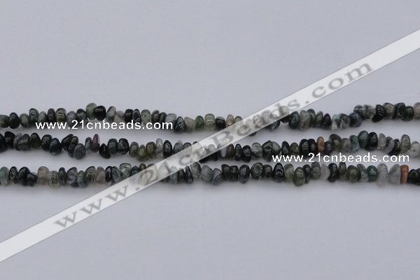 CCH663 15.5 inches 4*6mm - 5*8mm moss agate chips beads