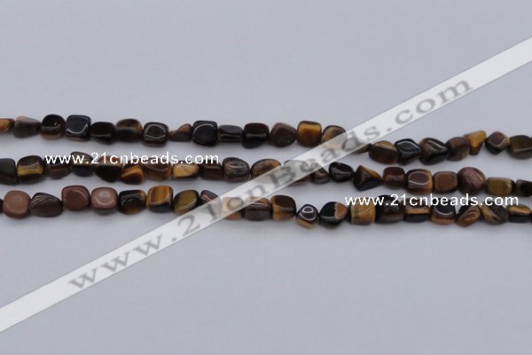 CCH670 15.5 inches 5*8mm - 6*10mm yellow tiger eye chips beads