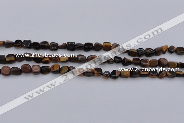 CCH670 15.5 inches 5*8mm - 6*10mm yellow tiger eye chips beads