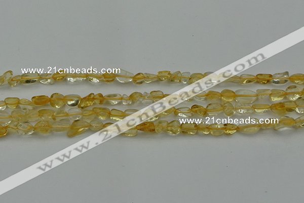 CCH672 15.5 inches 4*6mm - 5*8mm citrine gemstone chips beads