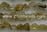 CCH673 15.5 inches 4*6mm - 5*8mm golden rutilated quartz chips beads