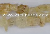 CCH708 15.5 inches 6*8mm - 10*14mm yellow topaz chips beads