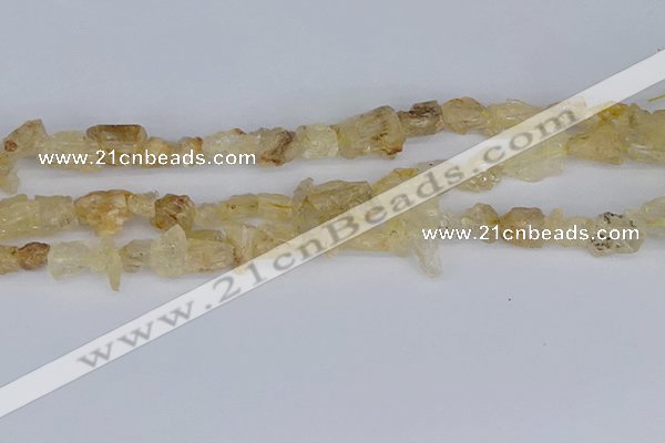 CCH708 15.5 inches 6*8mm - 10*14mm yellow topaz chips beads