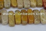 CCH713 15.5 inches 5*10mm - 5*15mm fossil coral chips beads