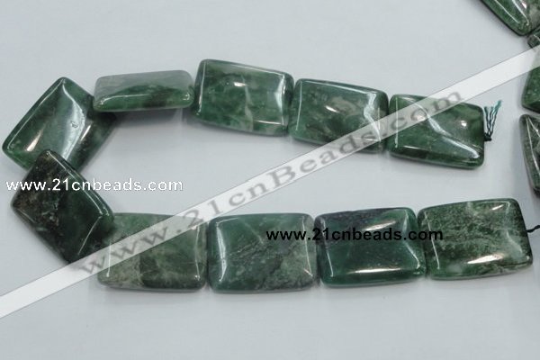 CCJ03 15.5 inches 30*40mm rectangle natural African jade beads wholesale