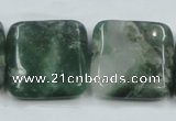 CCJ04 15.5 inches 25*25mm square natural African jade beads wholesale