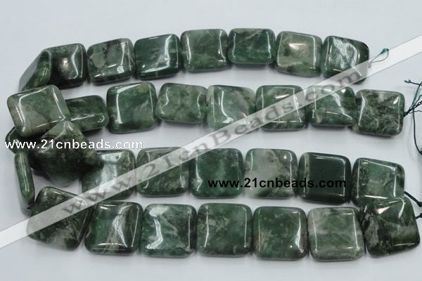 CCJ04 15.5 inches 25*25mm square natural African jade beads wholesale