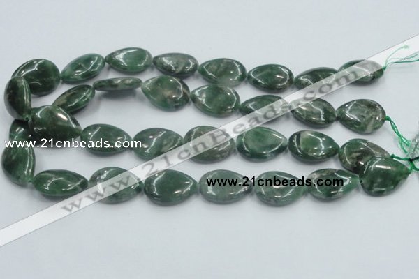 CCJ07 15.5 inches 18*25mm flat teardrop natural African jade beads