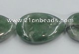 CCJ08 15.5 inches 22*30mm flat teardrop natural African jade beads