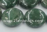 CCJ09 15.5 inches 25mm flat round natural African jade beads wholesale